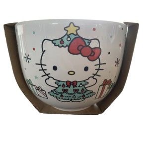 Hello Kitty - Ramen Noodle Christmas Ceramic Bowl with Chopsticks - 20oz 2023